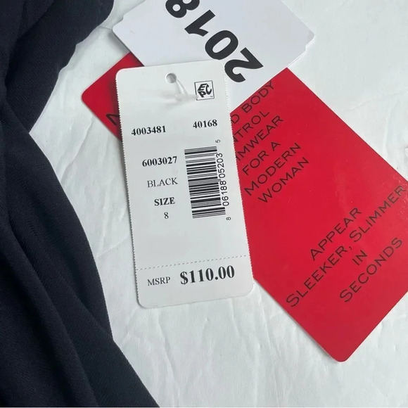 Magicsuit Miraclesuit Tankini TOP Size 8 Slimming Solid Black NWT adjustable - Picture 8 of 11